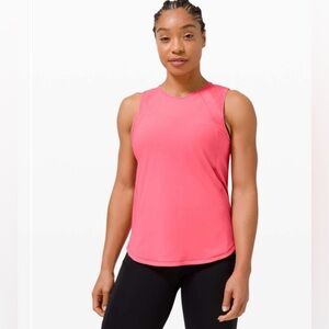 Womens pink Lululemon Sculpt Tank size 8